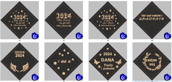 Graduation Cap Topper Embroidery free