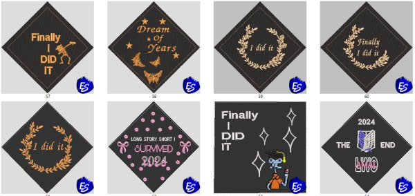 Graduation Cap Topper Embroidery free