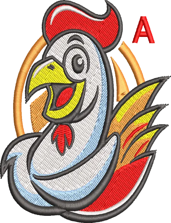 Rooster free embroidery design