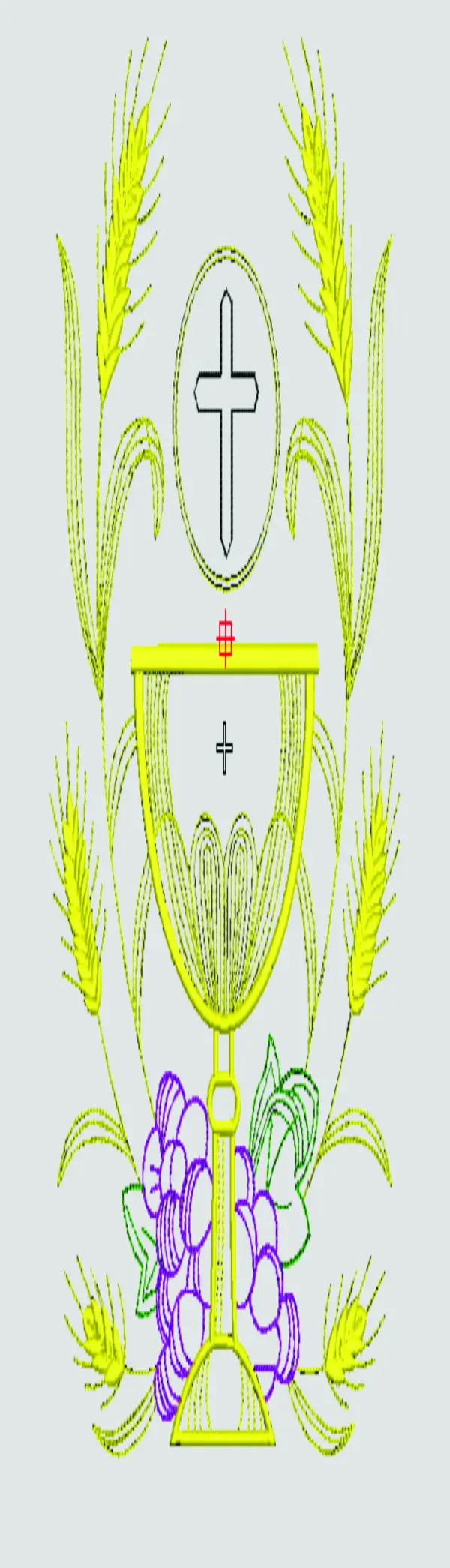 Borrdado Liturgico uvas trigo