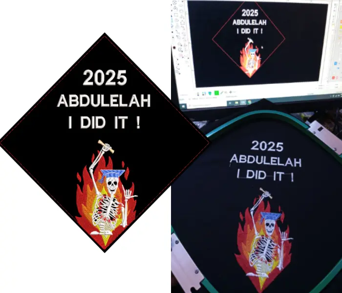 Graduation Cap Designs for Embroidery Machines EMB File For Free Wilcomstock