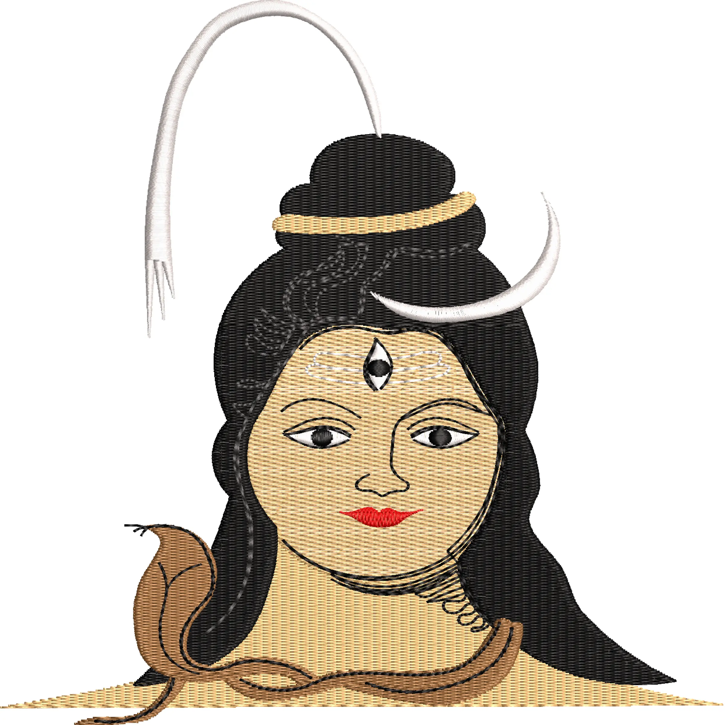 bholenath photo embroidery design Free | Wilcomstock