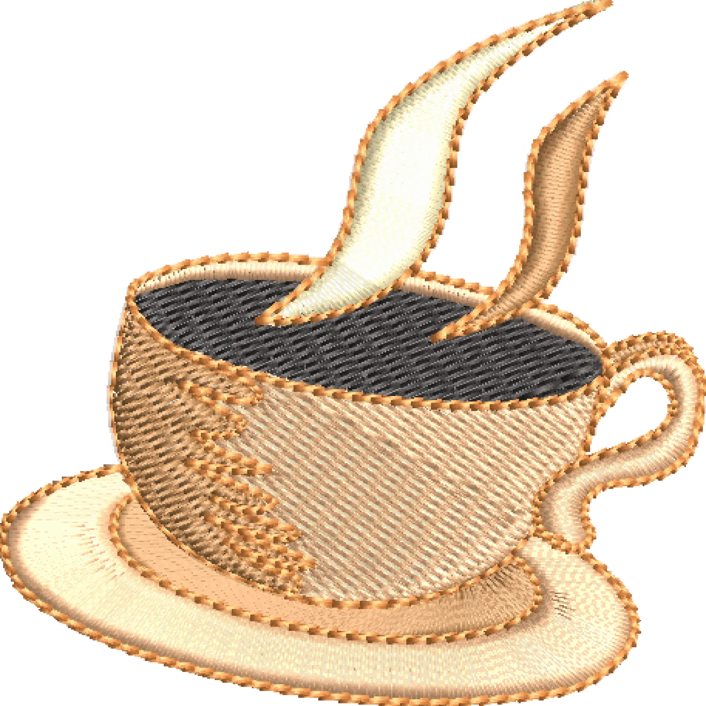 Coffee cup free embroidery design  .EMB, DST, EXP, | WilcomStock