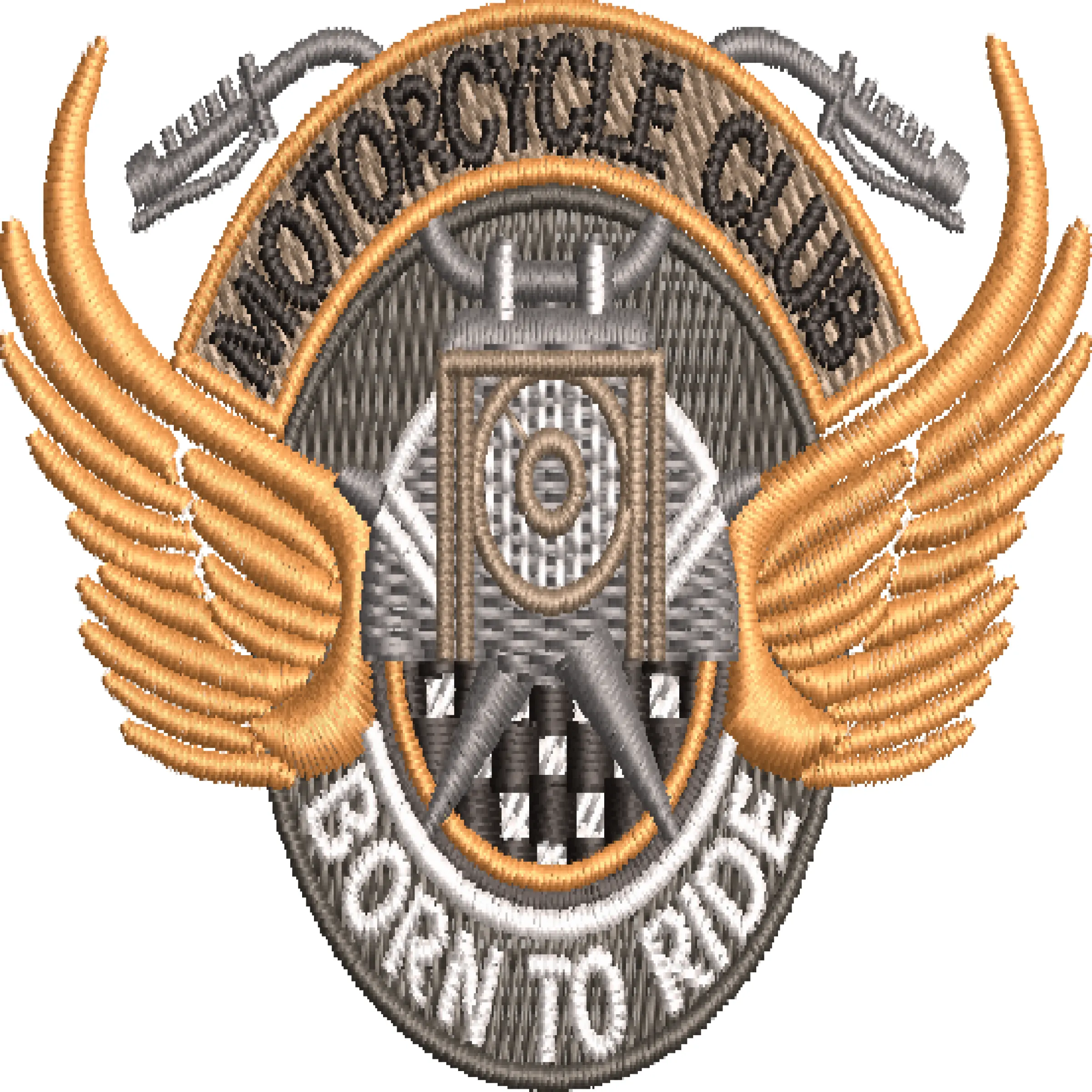 Motorcycle Club Logo Born To Ride free embroidery design emb,dst | WilcomStock